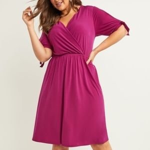 Lane Bryant Magenta Plus Size Dress